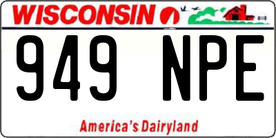 WI license plate 949NPE