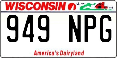 WI license plate 949NPG