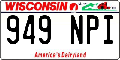 WI license plate 949NPI