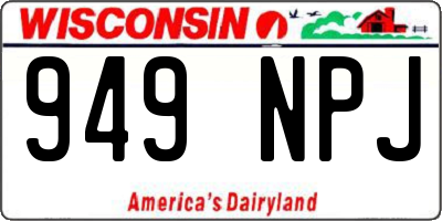 WI license plate 949NPJ