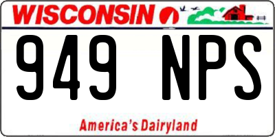 WI license plate 949NPS