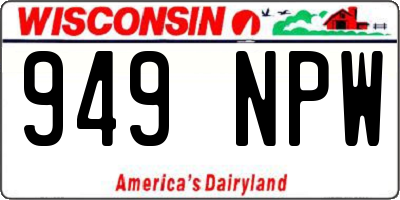 WI license plate 949NPW
