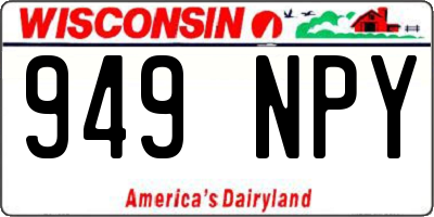 WI license plate 949NPY