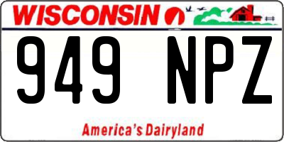 WI license plate 949NPZ