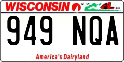WI license plate 949NQA