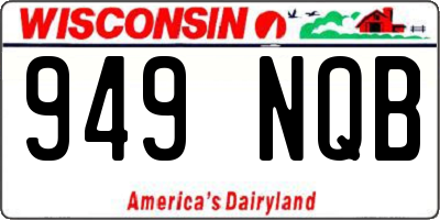 WI license plate 949NQB