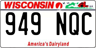 WI license plate 949NQC