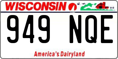 WI license plate 949NQE