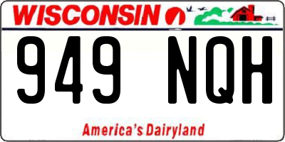 WI license plate 949NQH