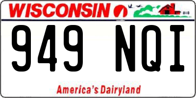 WI license plate 949NQI