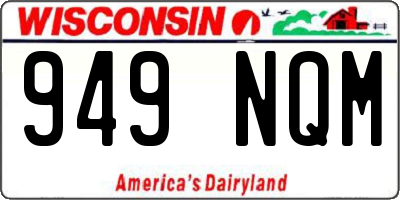 WI license plate 949NQM