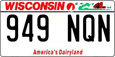 WI license plate 949NQN