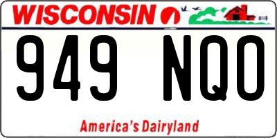 WI license plate 949NQO