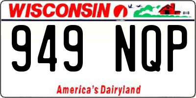 WI license plate 949NQP