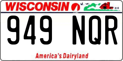 WI license plate 949NQR