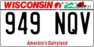 WI license plate 949NQV