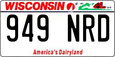 WI license plate 949NRD