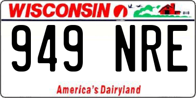 WI license plate 949NRE