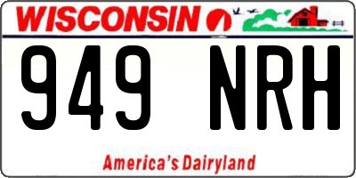 WI license plate 949NRH