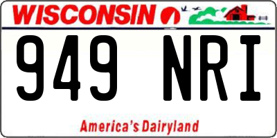 WI license plate 949NRI