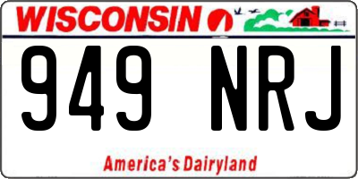 WI license plate 949NRJ