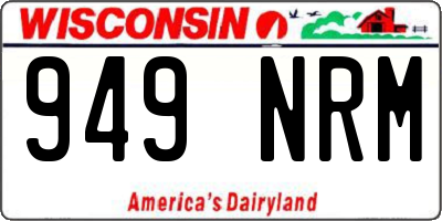 WI license plate 949NRM