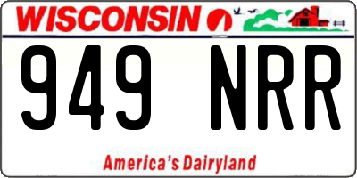 WI license plate 949NRR