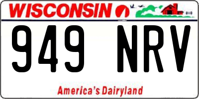 WI license plate 949NRV