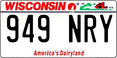 WI license plate 949NRY