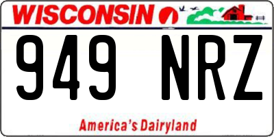 WI license plate 949NRZ