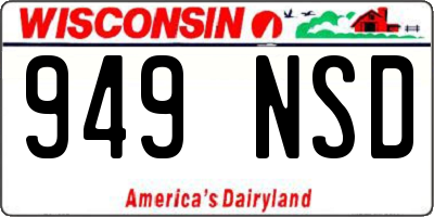WI license plate 949NSD