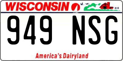 WI license plate 949NSG