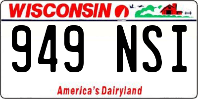 WI license plate 949NSI