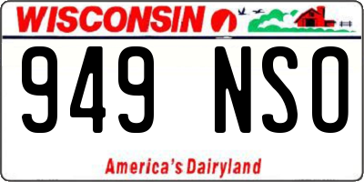 WI license plate 949NSO