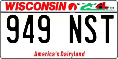 WI license plate 949NST