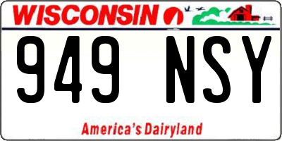 WI license plate 949NSY