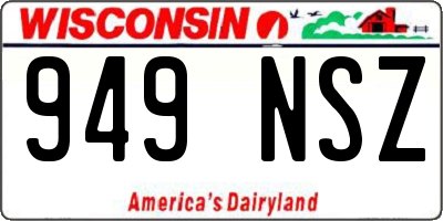 WI license plate 949NSZ