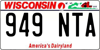 WI license plate 949NTA