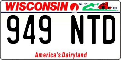 WI license plate 949NTD