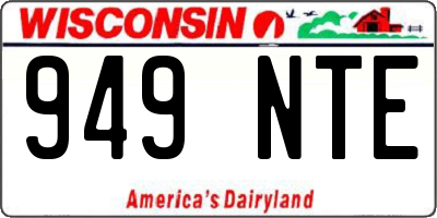 WI license plate 949NTE
