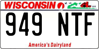 WI license plate 949NTF