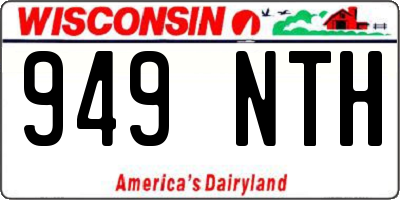 WI license plate 949NTH