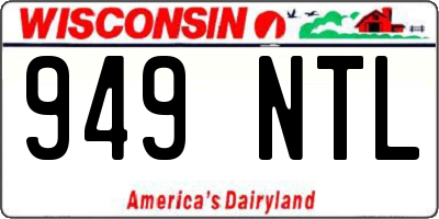 WI license plate 949NTL