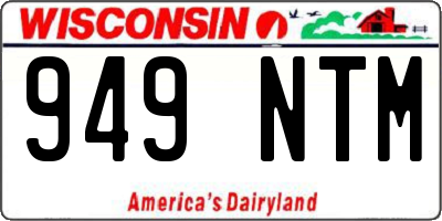 WI license plate 949NTM