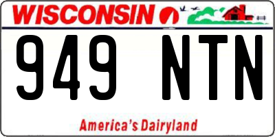 WI license plate 949NTN