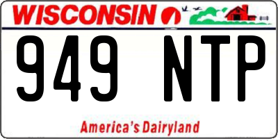 WI license plate 949NTP