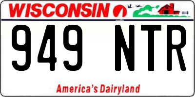 WI license plate 949NTR