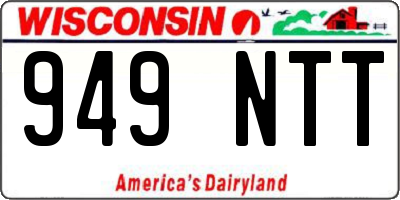 WI license plate 949NTT