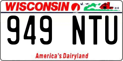 WI license plate 949NTU