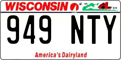 WI license plate 949NTY